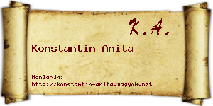 Konstantin Anita névjegykártya